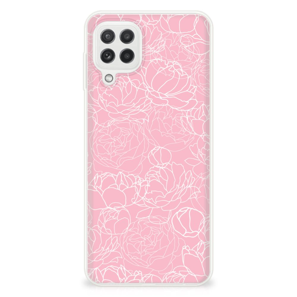 Samsung Galaxy A22 4G | M22 TPU Case White Flowers