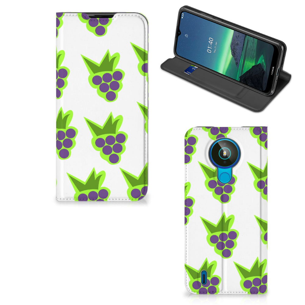 Nokia 1.4 Flip Style Cover Druiven