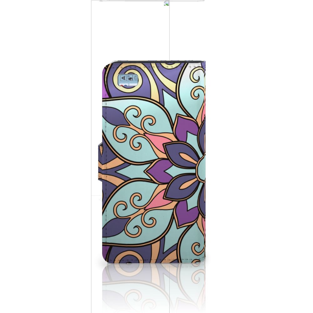 Huawei Ascend P8 Lite Hoesje Purple Flower