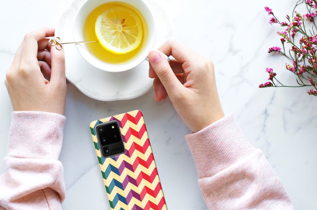Samsung Galaxy S20 Ultra TPU bumper Zigzag Multi Color B2C Telecom