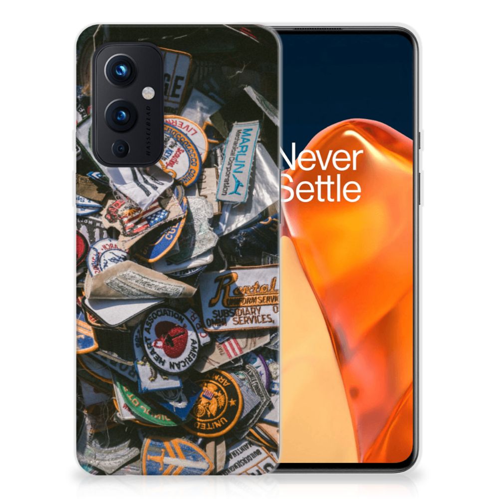 OnePlus 9 Siliconen Hoesje met foto Badges