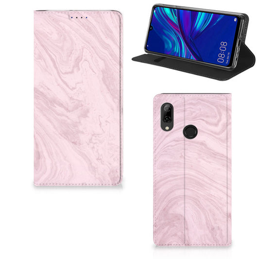 Huawei P Smart (2019) Standcase Marble Pink - Origineel Cadeau Vriendin