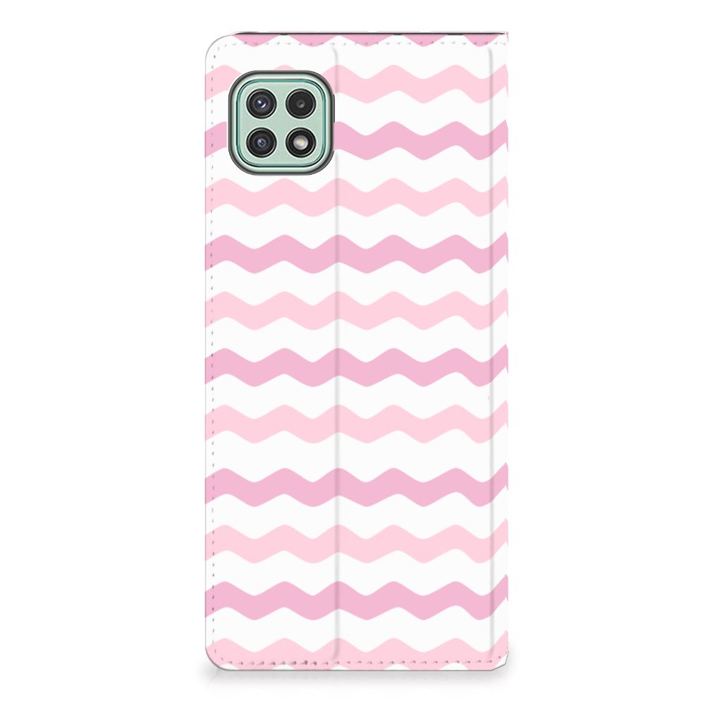 Samsung Galaxy A22 5G Hoesje met Magneet Waves Roze - B2C Telecom