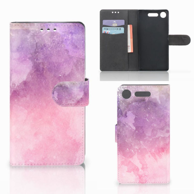 Hoesje Sony Xperia XZ1 Pink Purple Paint