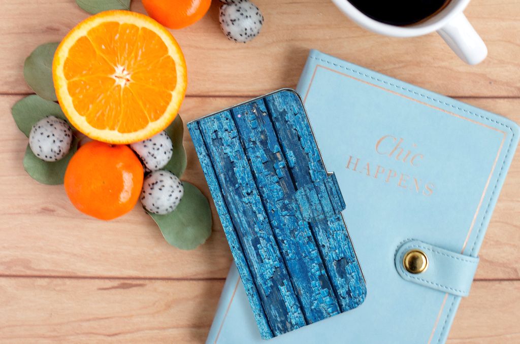 Samsung Galaxy A32 4G Book Style Case Wood Blue