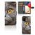 Telefoonhoesje met Pasjes Samsung Galaxy A03s Britse Korthaar met intens gele ogen van de kat.