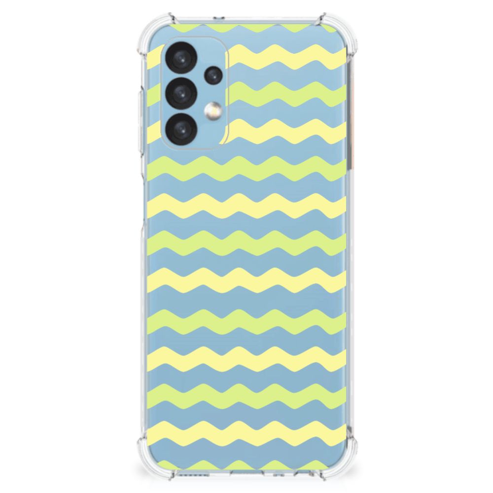 Samsung Galaxy A13 (4G) Doorzichtige Silicone Hoesje Waves Yellow B2C Telecom