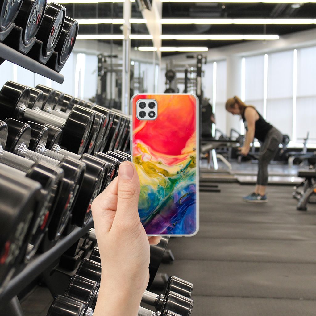 Hoesje maken Samsung Galaxy A22 5G Watercolor Dark B2C Telecom