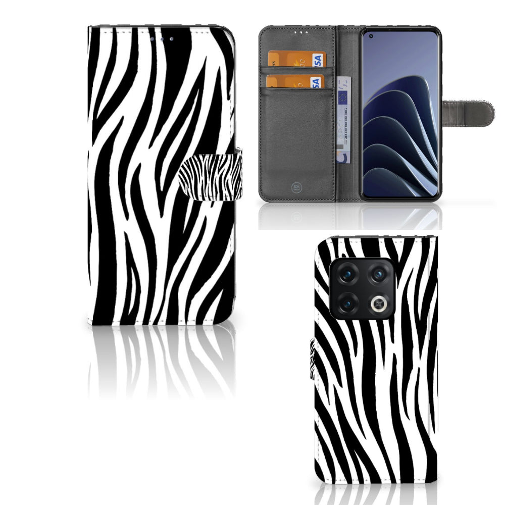 OnePlus 10 Pro Telefoonhoesje met Pasjes Zebra