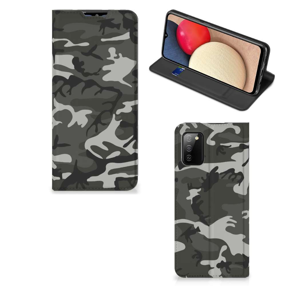 Samsung Galaxy M02s | A02s Hoesje met Magneet Army Light - B2C Telecom
