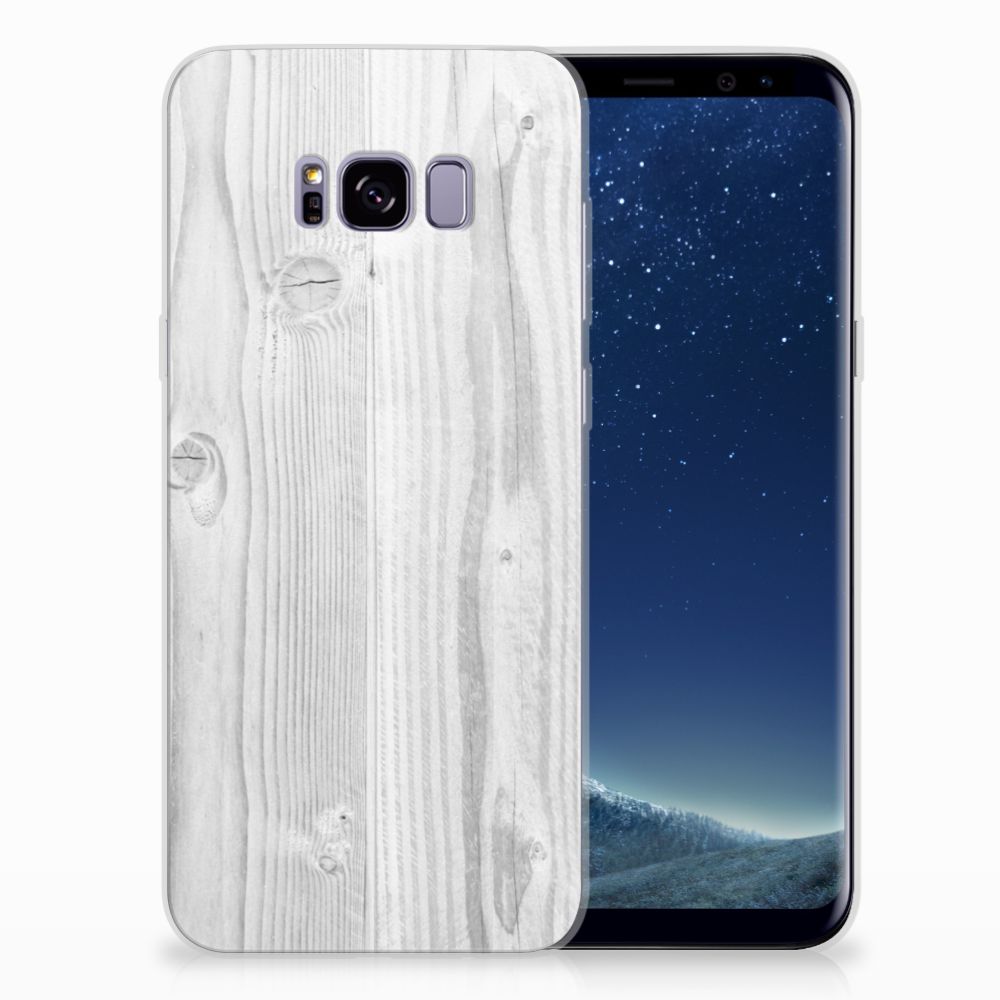 Samsung Galaxy S8 Plus Bumper Hoesje White Wood