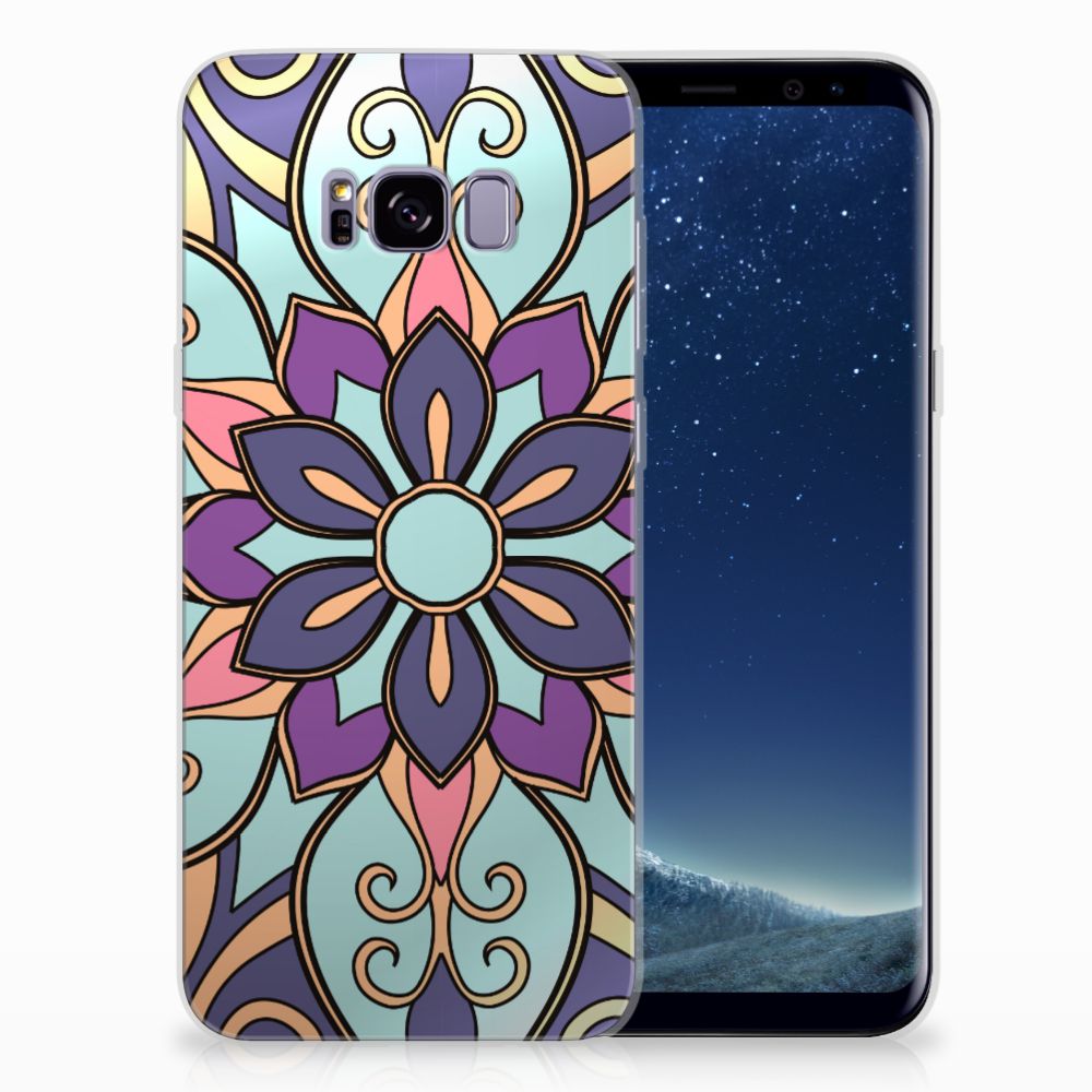 Samsung Galaxy S8 Plus TPU Case Purple Flower