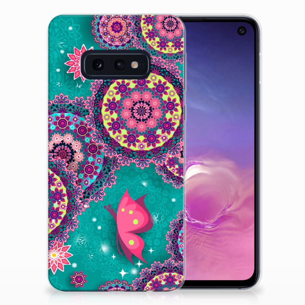 Samsung Galaxy S10e Hoesje maken Cirkels en Vlinders