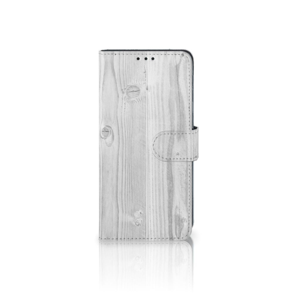 Samsung Galaxy M31 Book Style Case White Wood