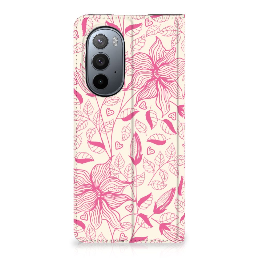 Motorola Edge 30 Pro Smart Cover Pink Flowers - B2C Telecom