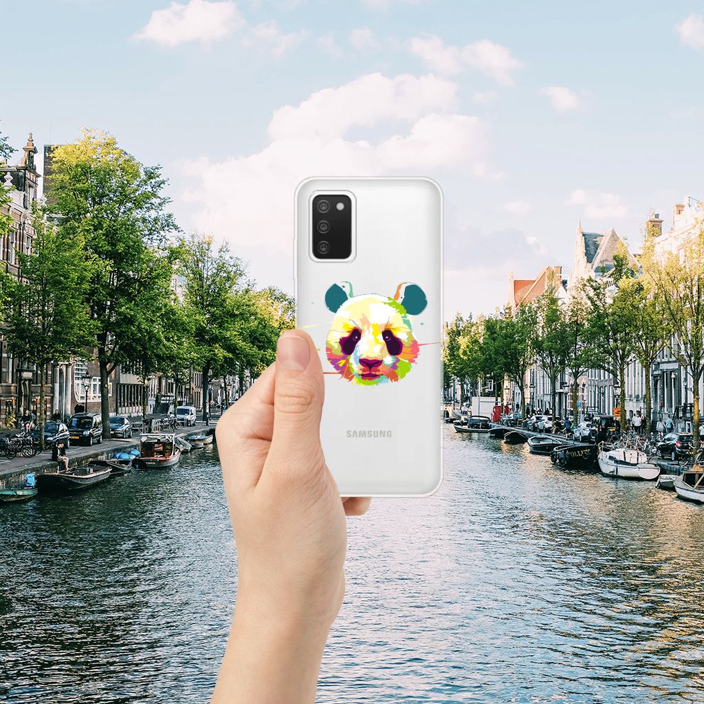 Samsung Galaxy A03S Telefoonhoesje met Naam Panda Color B2C Telecom