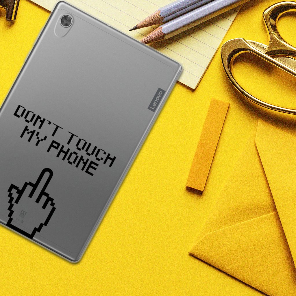 Lenovo Tab M10 HD (2de generatie) Print Case Finger Don't Touch My Phone - B2C Telecom
