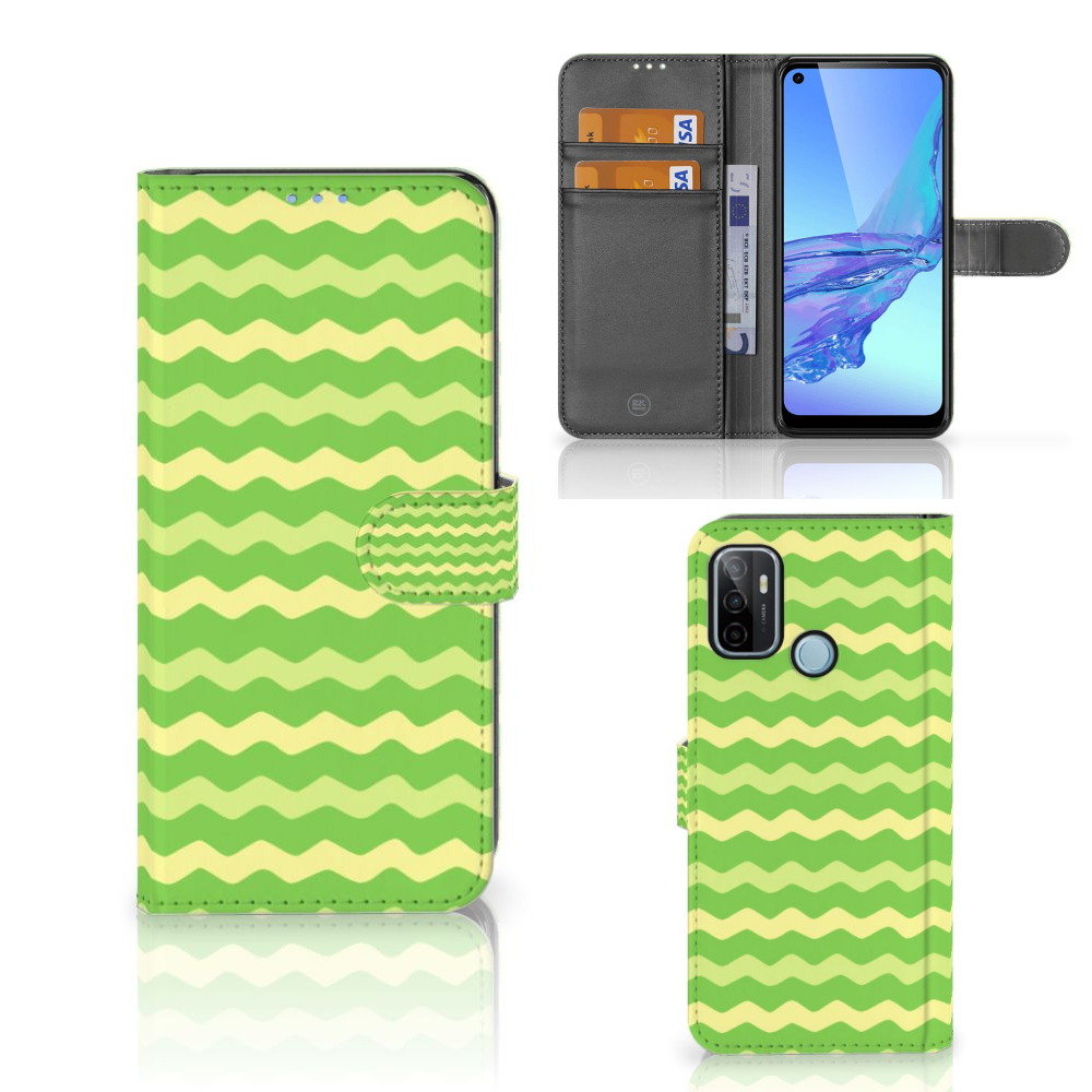 OPPO A53 | OPPO A53s Telefoon Hoesje Waves Green