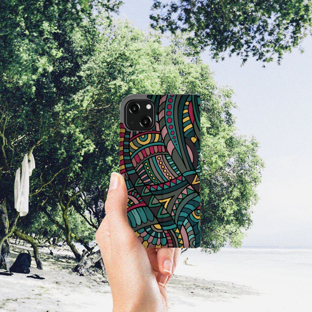iPhone 13 Hoesje met Magneet Aztec