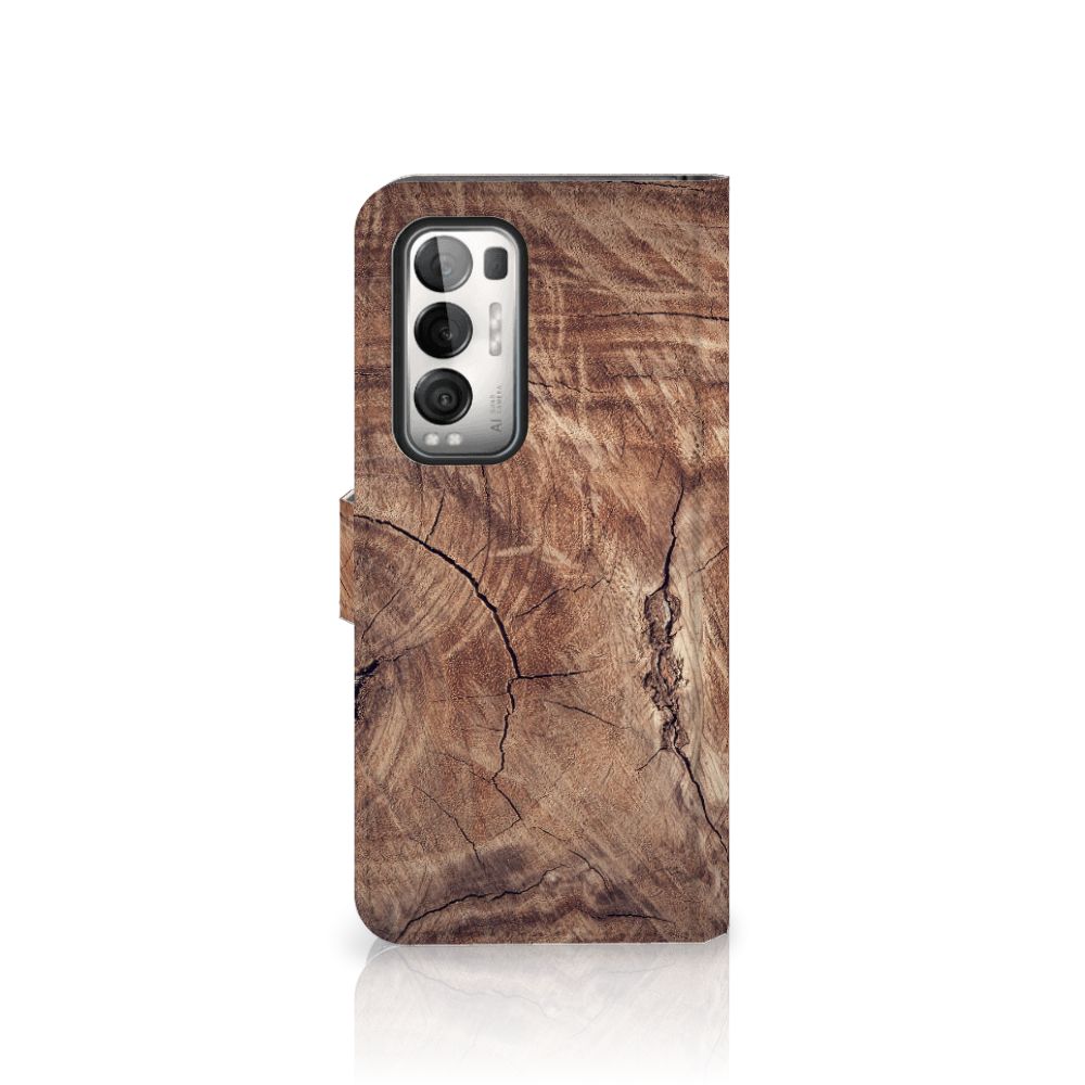 OPPO Find X3 Neo 5G Book Style Case Tree Trunk