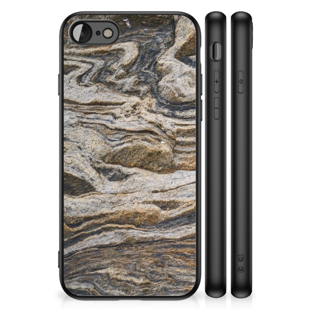 iPhone SE 2022 | SE 2020 | 7/8 Marmeren Print Telefoonhoesje Steen, stenen design met TPU materiaal