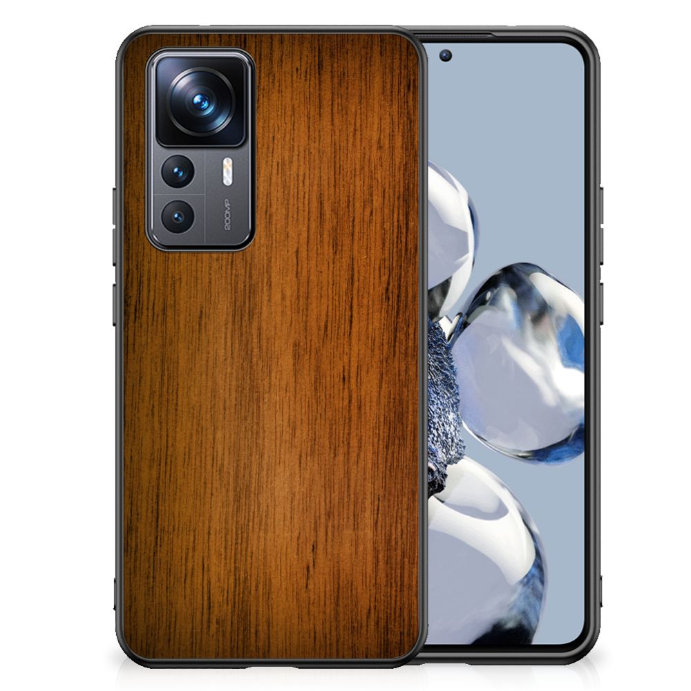 Xiaomi 12T | 12T Pro Houten Print Telefoonhoesje Donker Hout