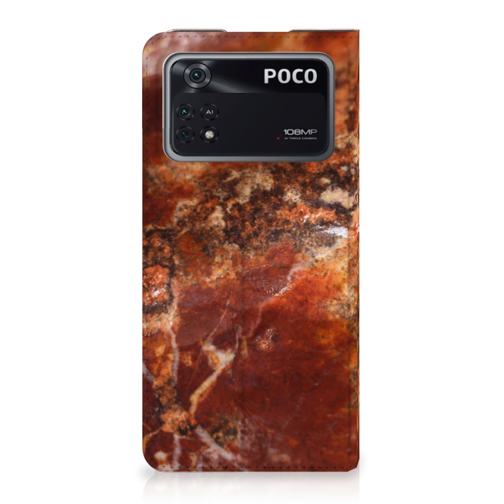 Poco X4 Pro 5G Standcase Marmer Bruin - B2C Telecom