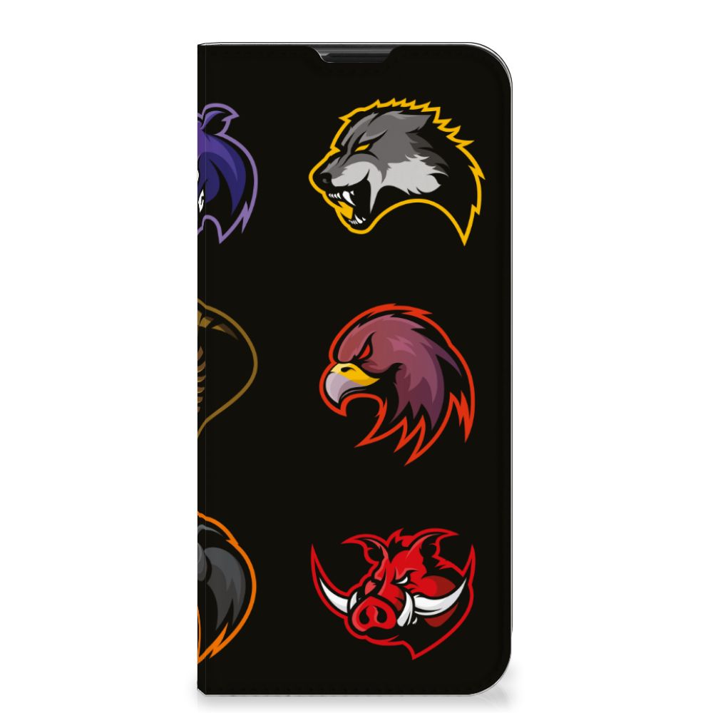 Nokia G10 | G20 Magnet Case Cartoon featuring bold animal designs on a black background.