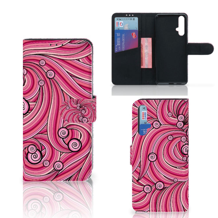 Honor 20 Hoesje Swirl Pink