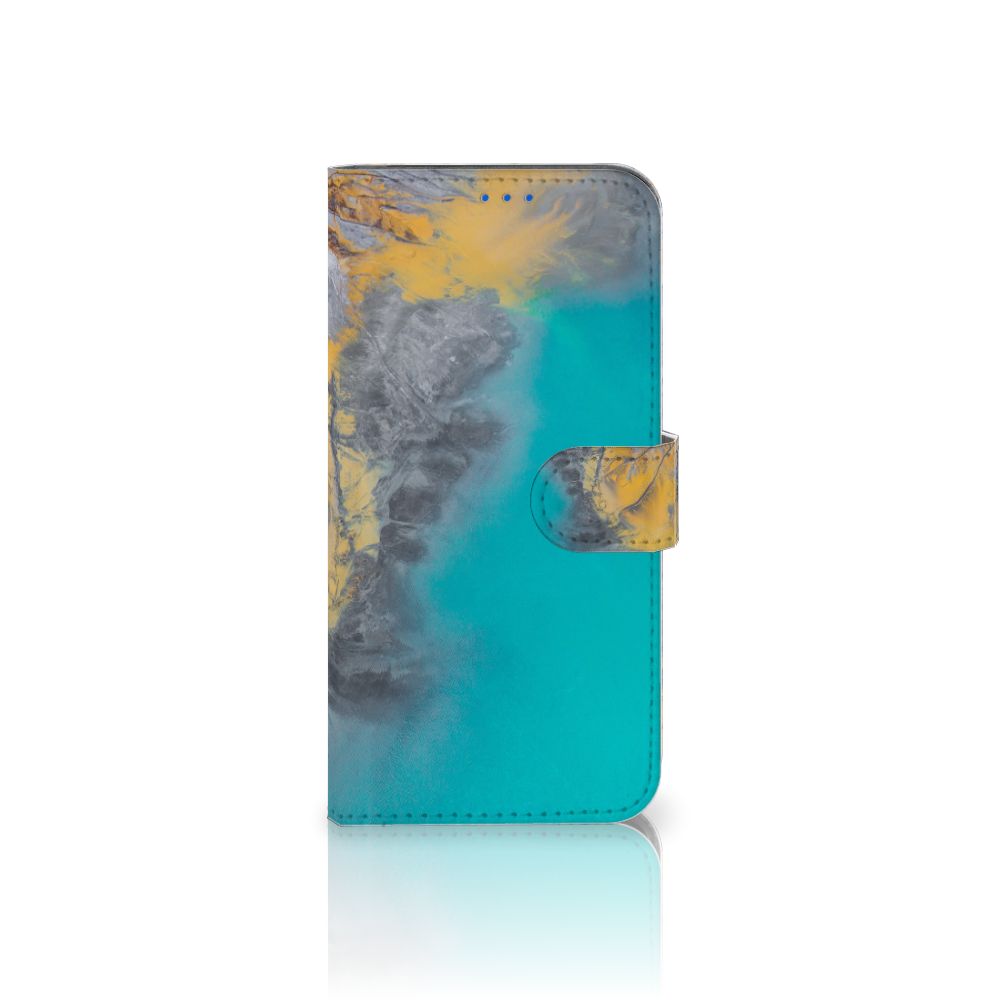 OPPO Reno6 5G Bookcase Marble Blue Gold