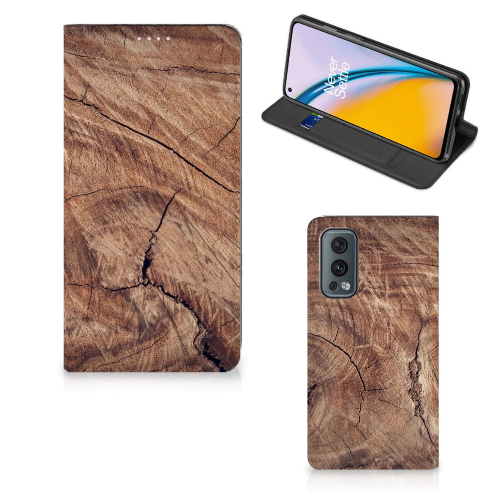 OnePlus Nord 2 5G Book Wallet Case Tree Trunk