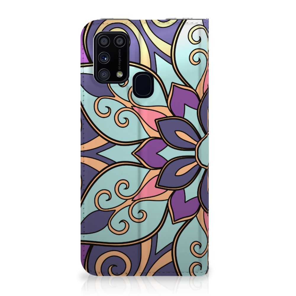 Samsung Galaxy M31 Smart Cover Purple Flower - B2C Telecom