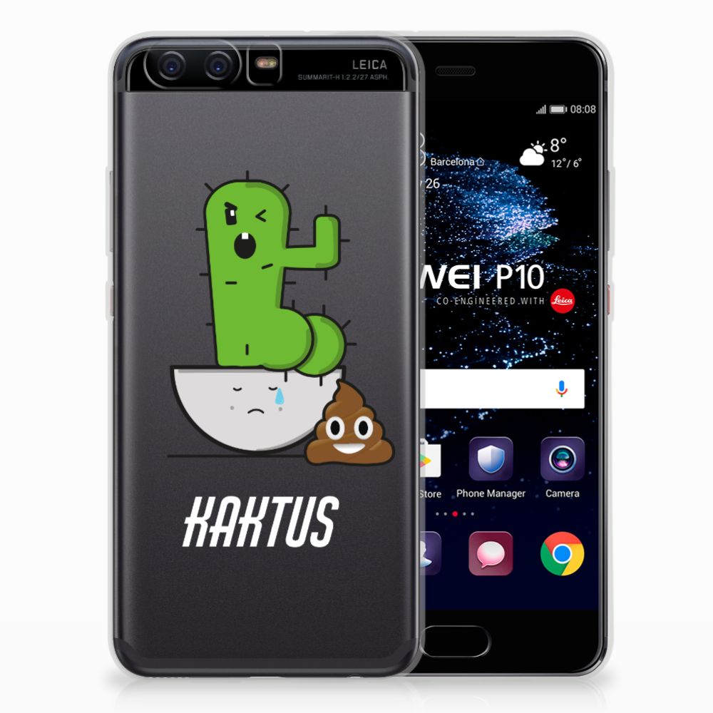 Huawei P10 Telefoonhoesje met Naam Cactus Poo