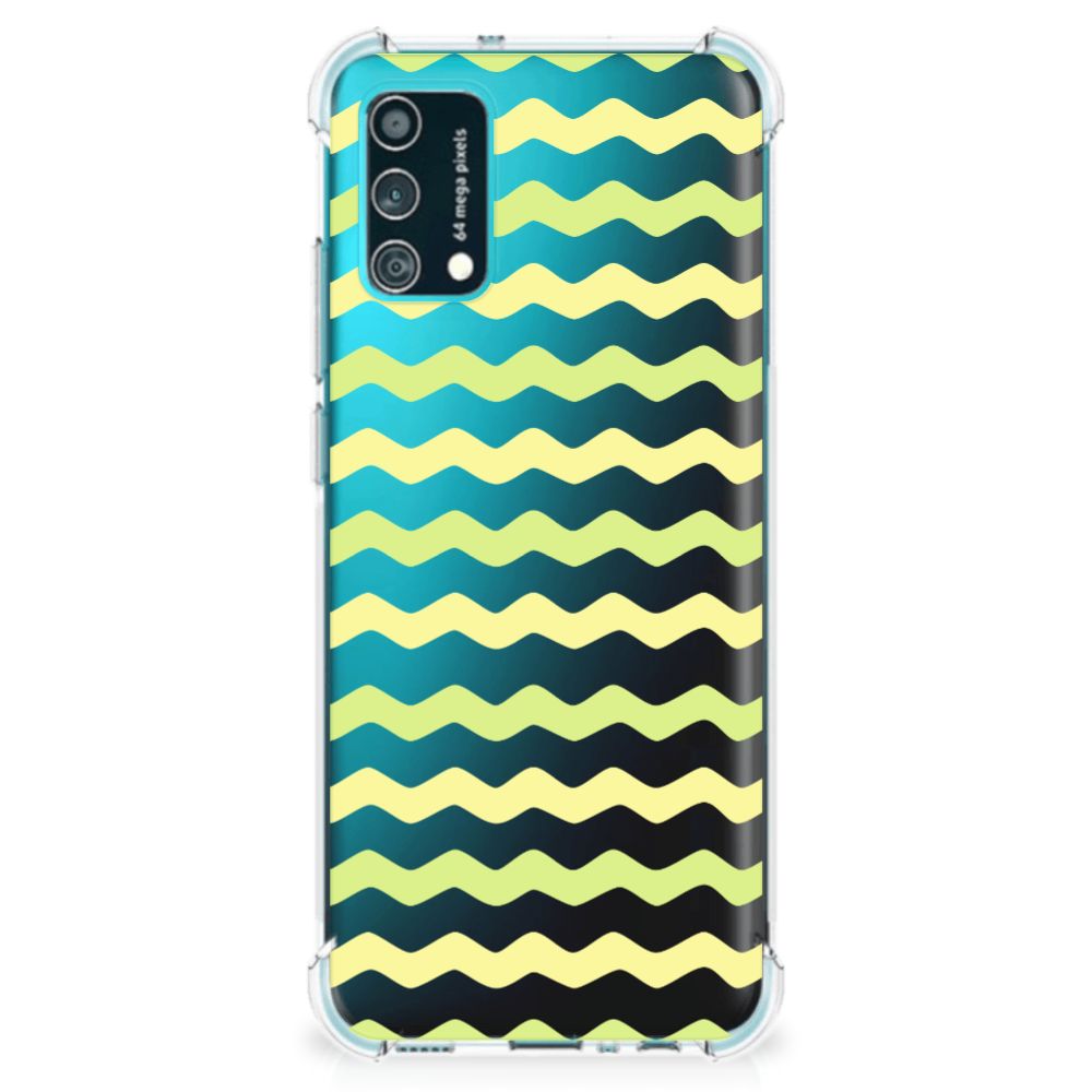 Samsung Galaxy M02s | A02s Doorzichtige Silicone Hoesje Waves Yellow B2C Telecom