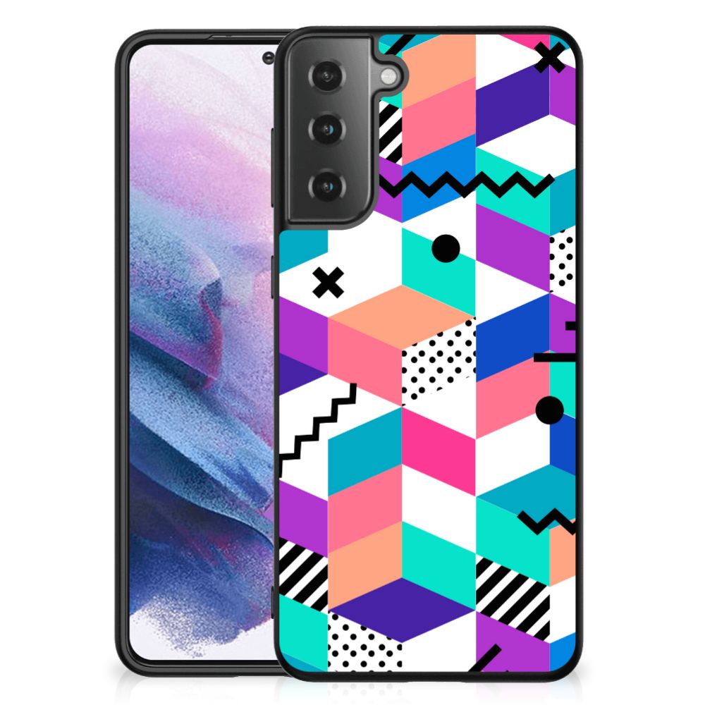 Samsung Galaxy S21 Plus Backcover Blokken Kleurrijk B2C Telecom