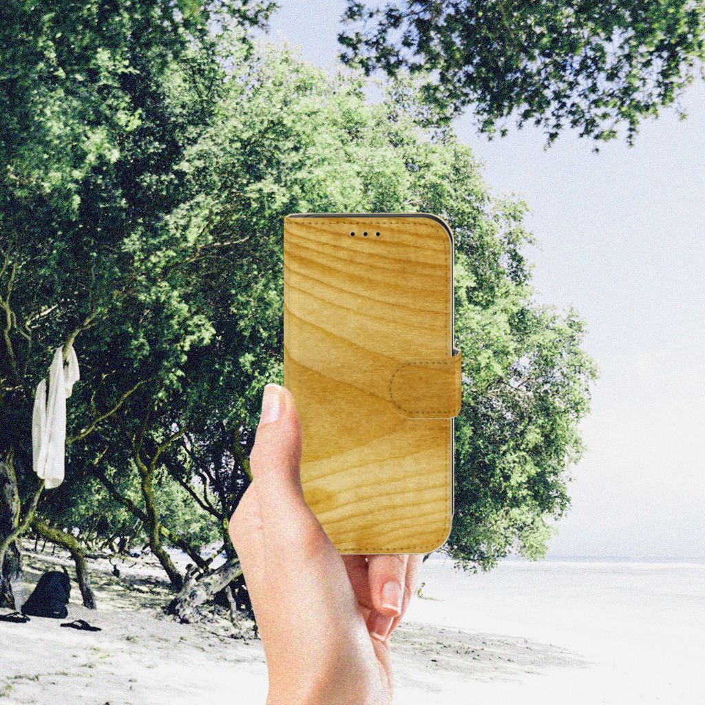 Apple iPhone 11 Pro Book Style Case Licht Hout