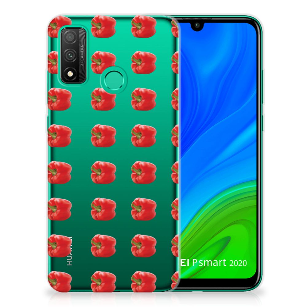 Huawei P Smart 2020 Siliconen Case Paprika Red