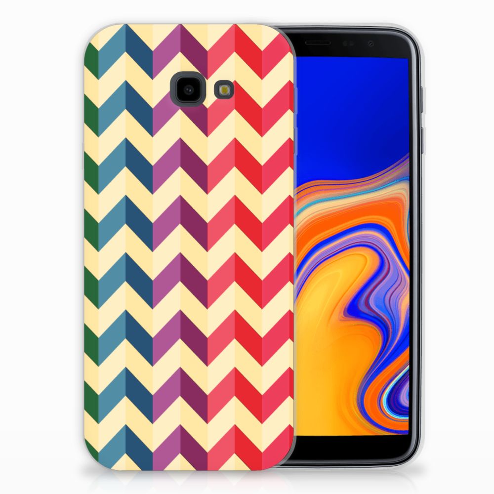 Samsung Galaxy J4 Plus (2018) TPU bumper Zigzag Multi Color