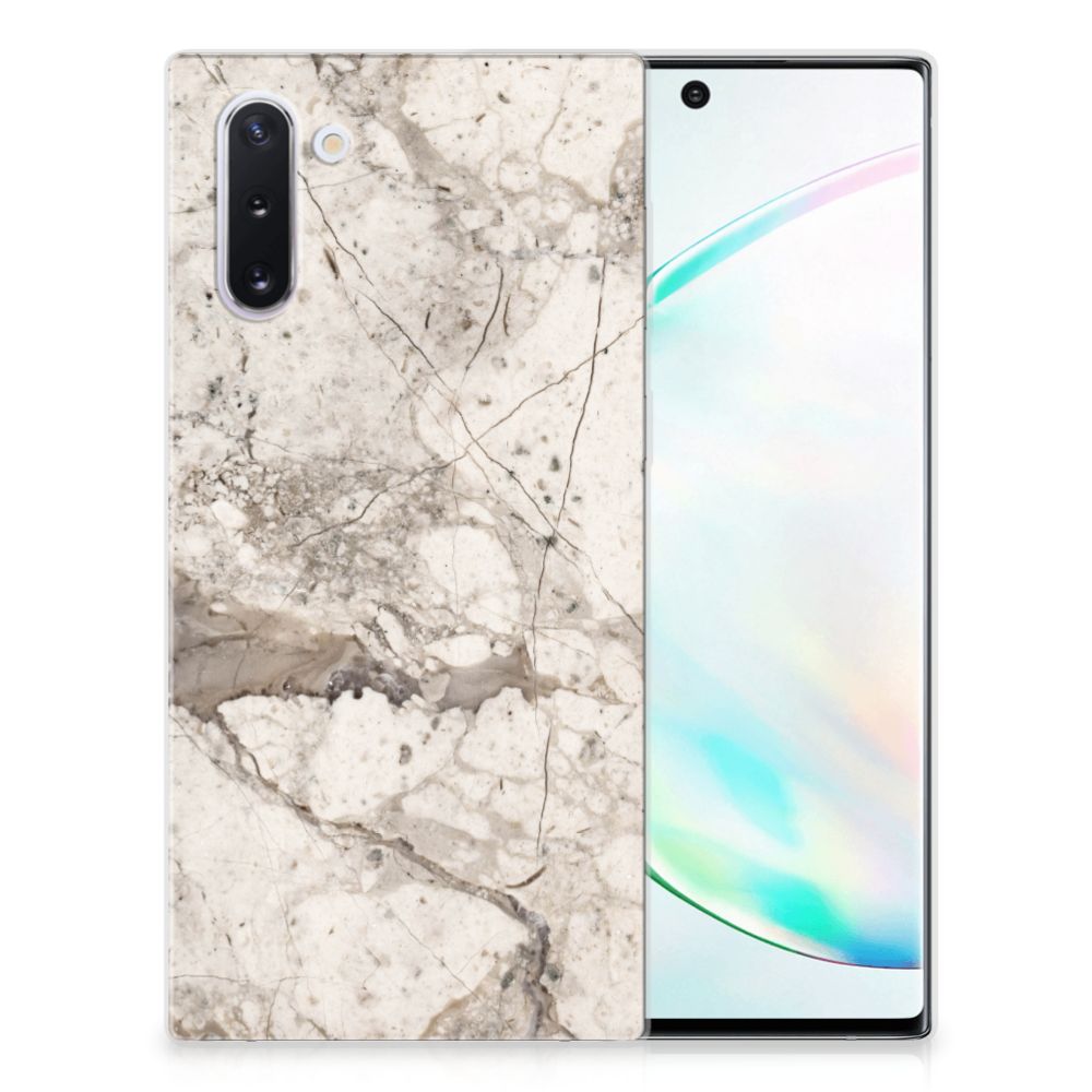 Samsung Galaxy Note 10 TPU Siliconen Hoesje Marmer Beige