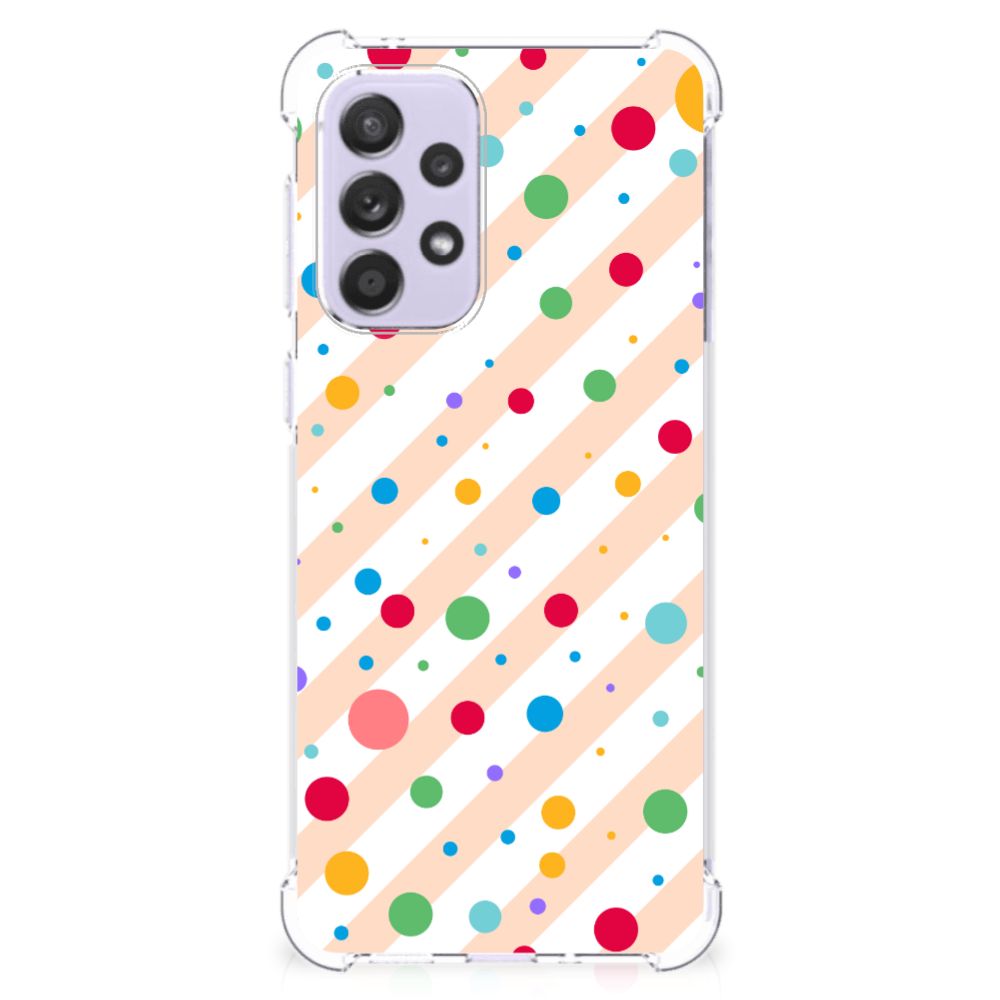 Samsung Galaxy A33 Doorzichtige Silicone Hoesje Dots