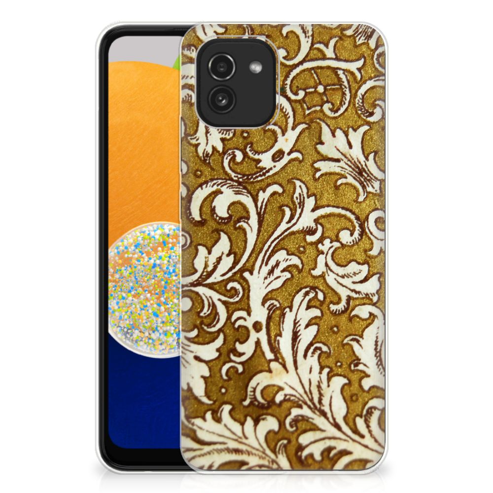 Siliconen Hoesje Samsung Galaxy A03 Barok Goud B2C Telecom