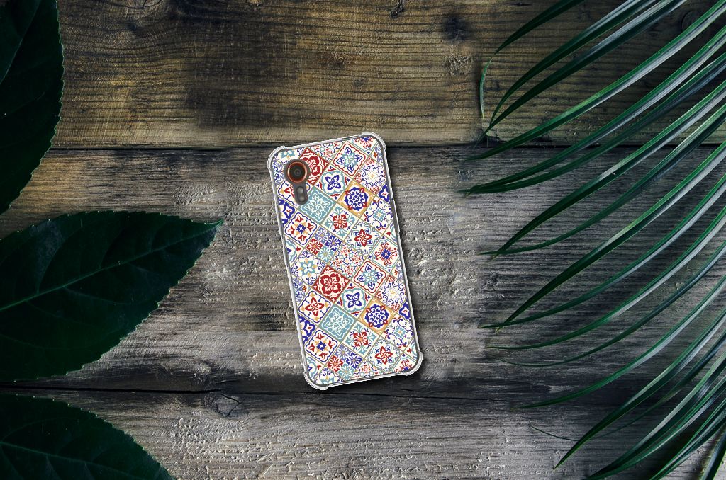 Samsung Galaxy Xcover 7 Anti-Shock Hoesje Tiles Color B2C Telecom