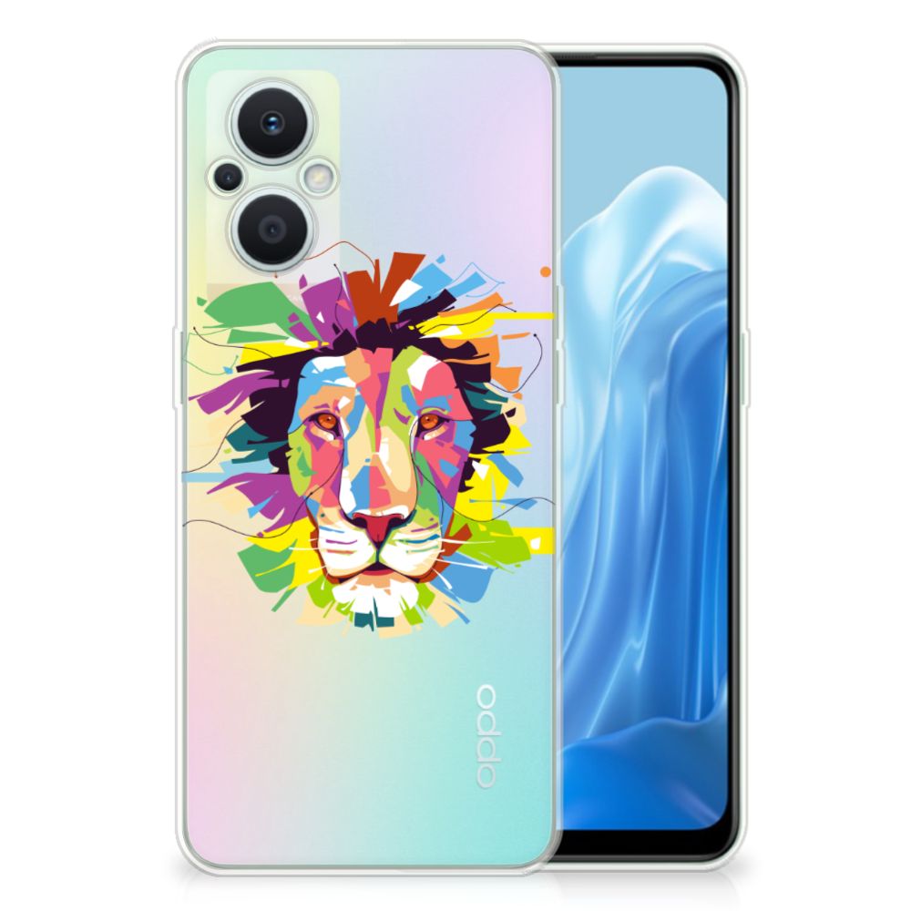 OPPO Reno8 Lite Telefoonhoesje met Naam Lion Color B2C Telecom