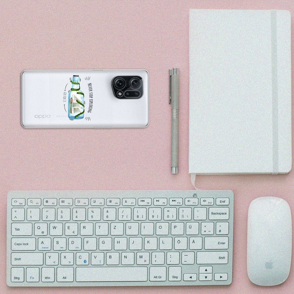 OPPO Find X5 Telefoonhoesje met Naam Boho Bottle B2C Telecom