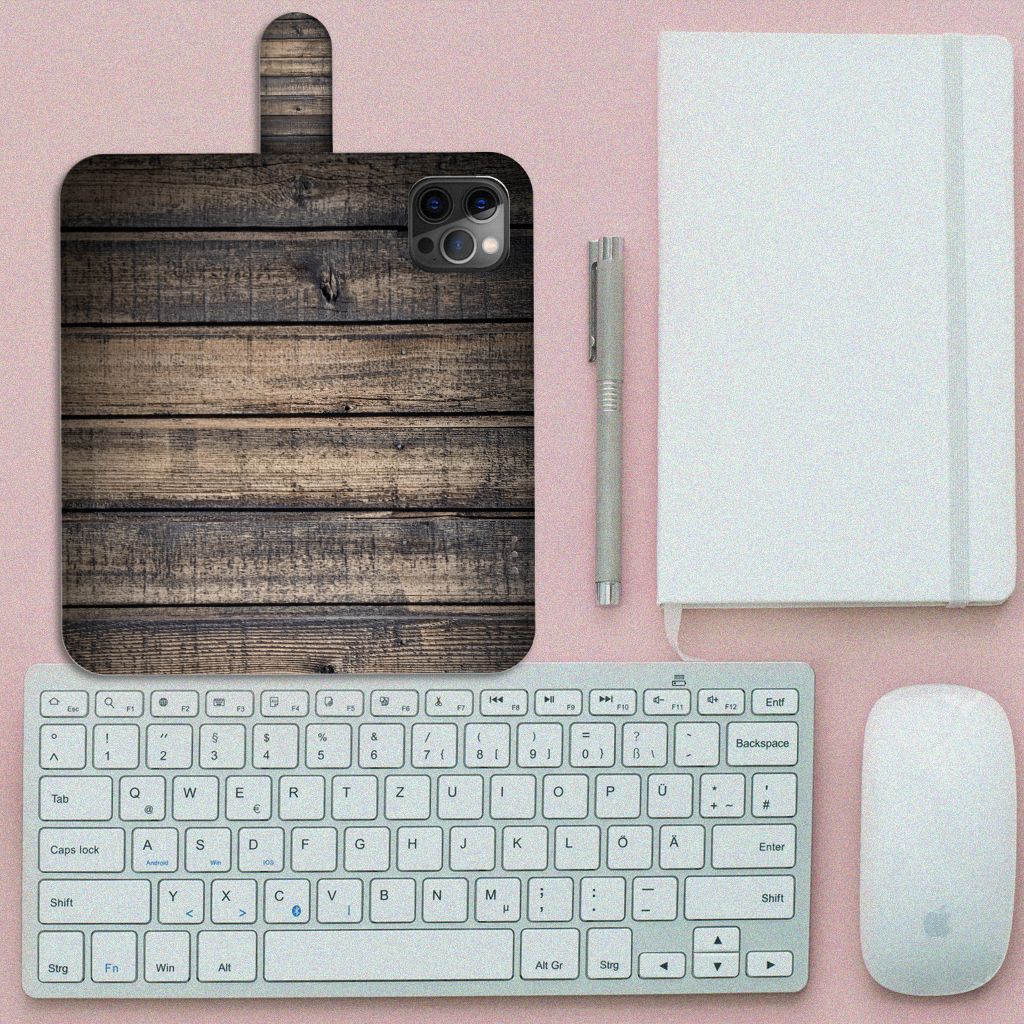 Apple iPhone 12 Pro Max Book Style Case Steigerhout