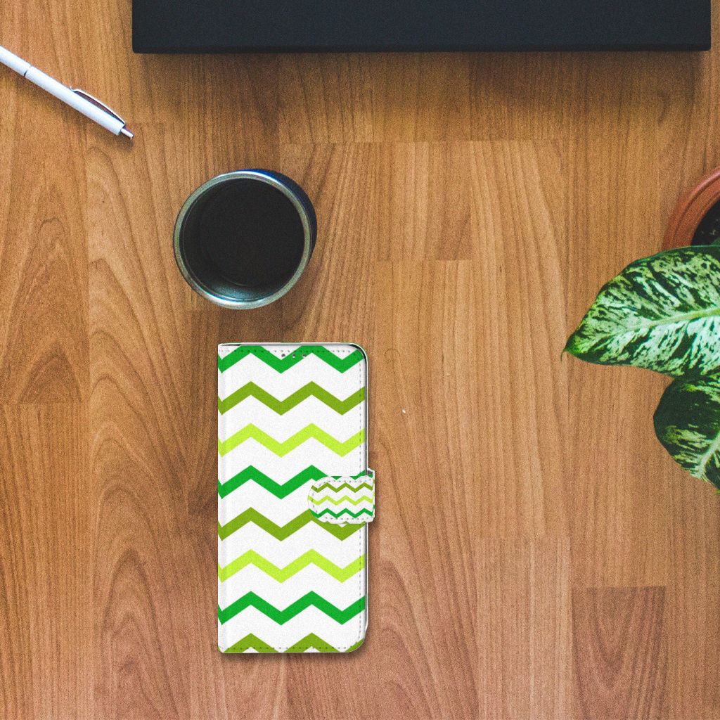 Samsung Galaxy S20 FE Telefoon Hoesje Zigzag Groen