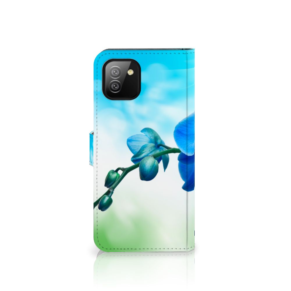Samsung Galaxy A03 Hoesje Orchidee Blauw - Cadeau voor je Moeder
