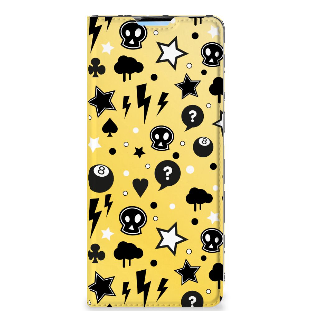 Mobiel BookCase OPPO Reno4 Pro 5G Punk Geel - B2C Telecom