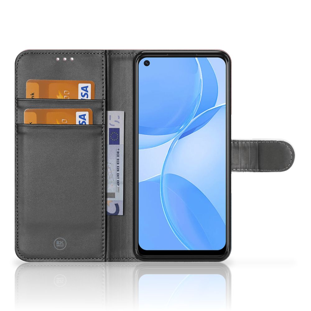 OPPO A73 5G Bookstyle Case Nederlandse Vlag met pasjes en open scherm