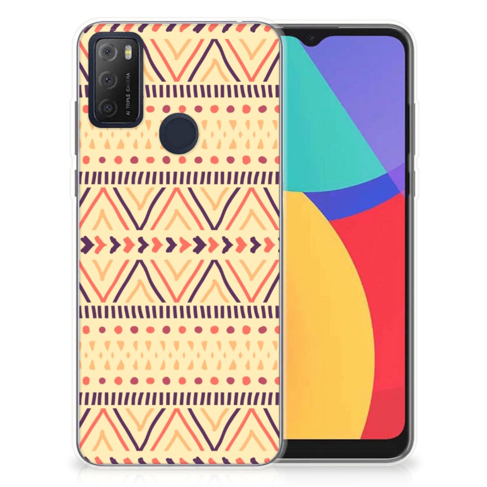 Alcatel 1S (2021) TPU bumper Aztec Yellow